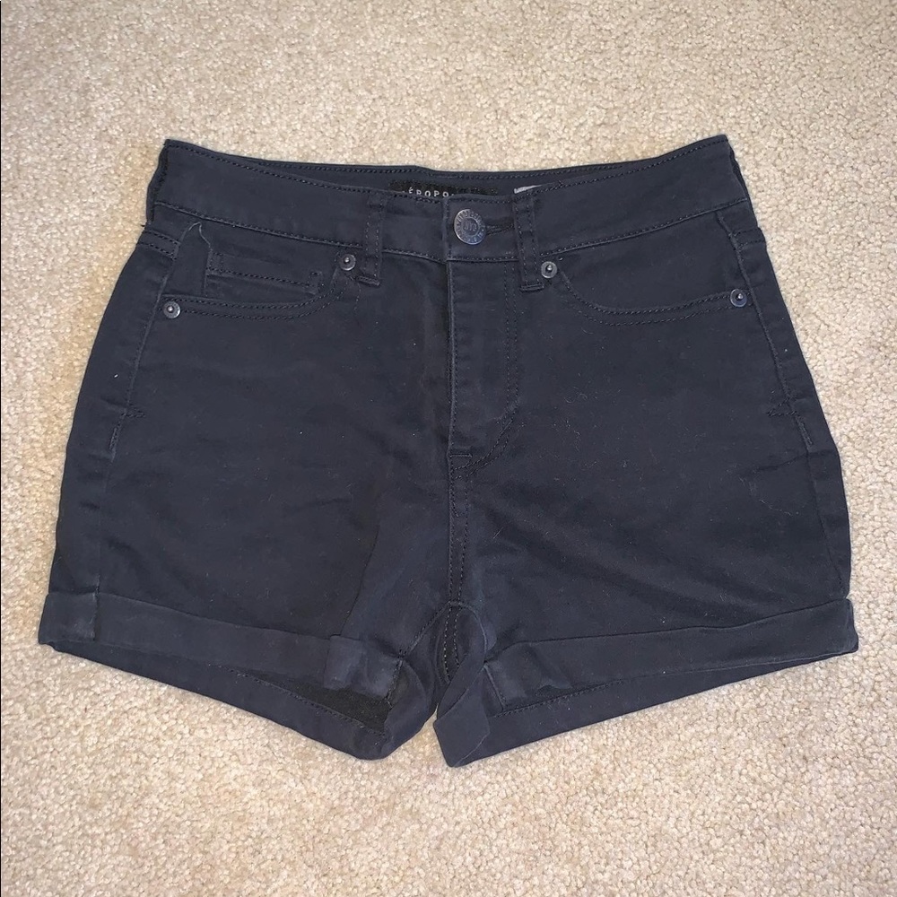 Black Jean shorts